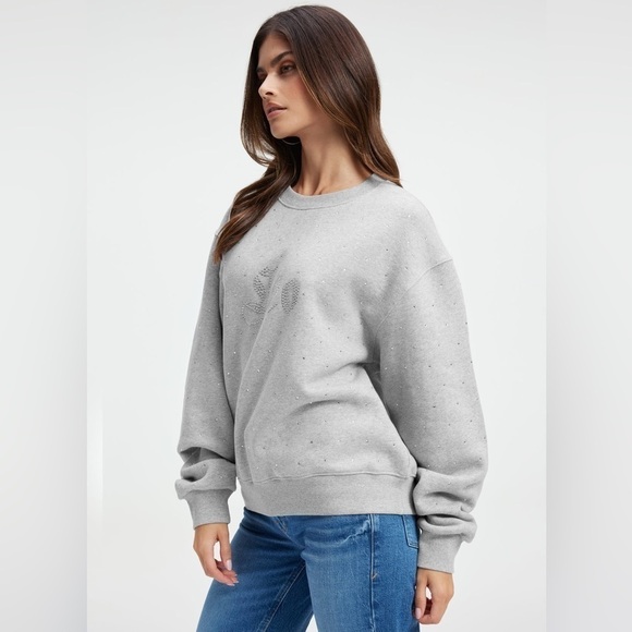 GOOD AMERICAN Zodiac Leo Boyfriend Crewneck Sweatshirt L(3) NWT - Picture 3 of 10